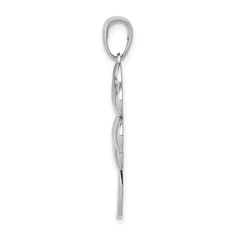 14k White Gold 4-Leaf Clover Pendant