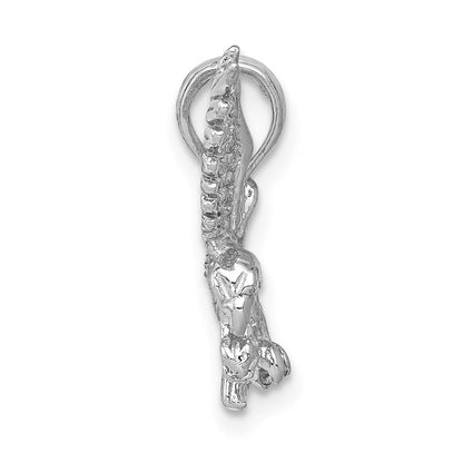 14k White Gold Eagle Landing Pendant