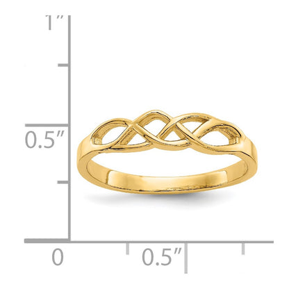 14K Yellow Gold Free Form Knot Ring