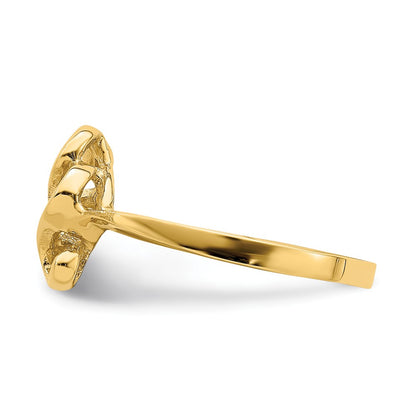 14K Yellow Gold Free Form Ring
