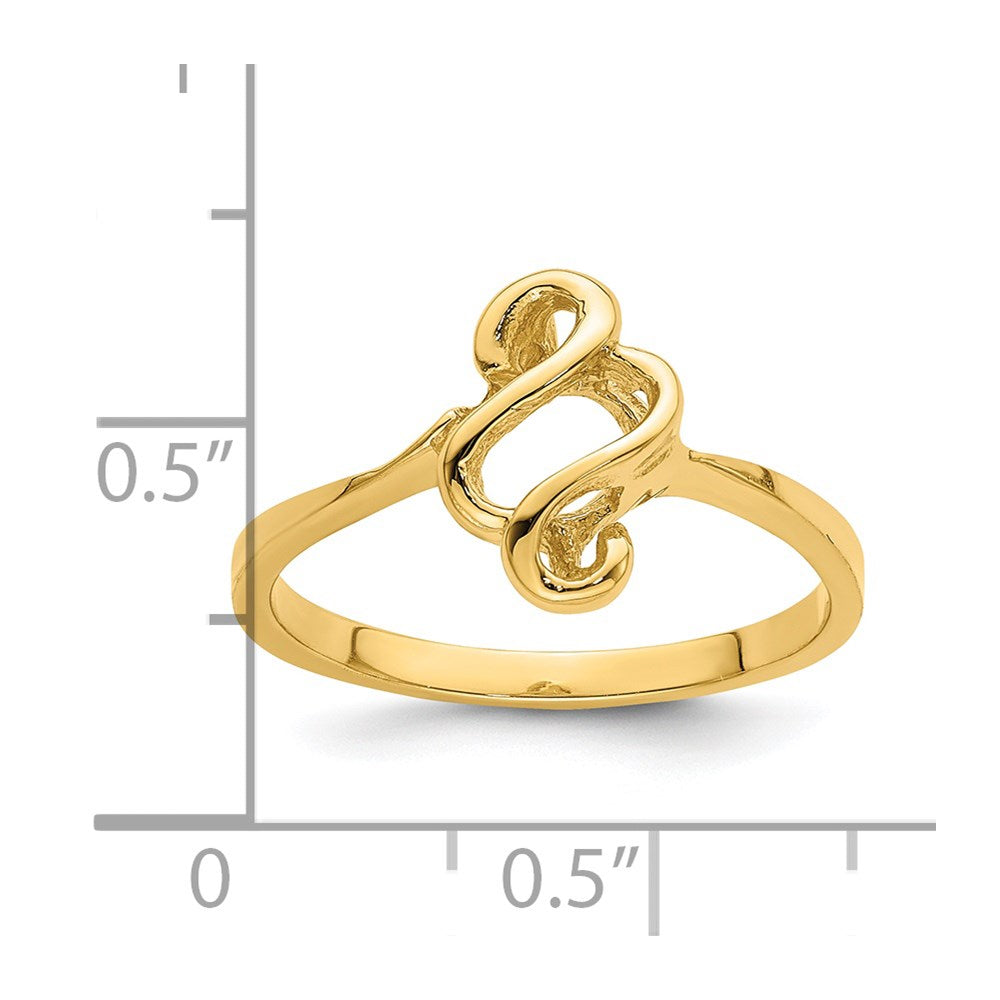 14K Yellow Gold Free Form Ring