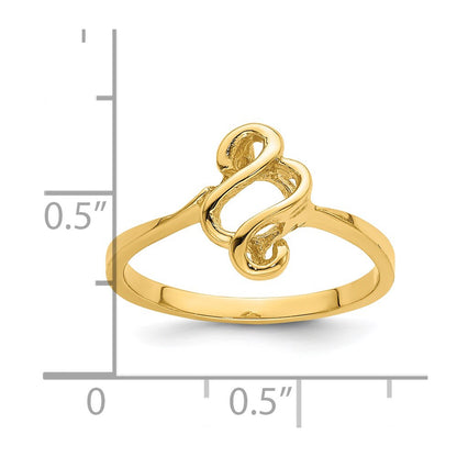 14K Yellow Gold Free Form Ring