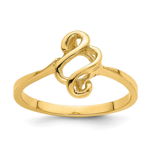 14K Yellow Gold Free Form Ring