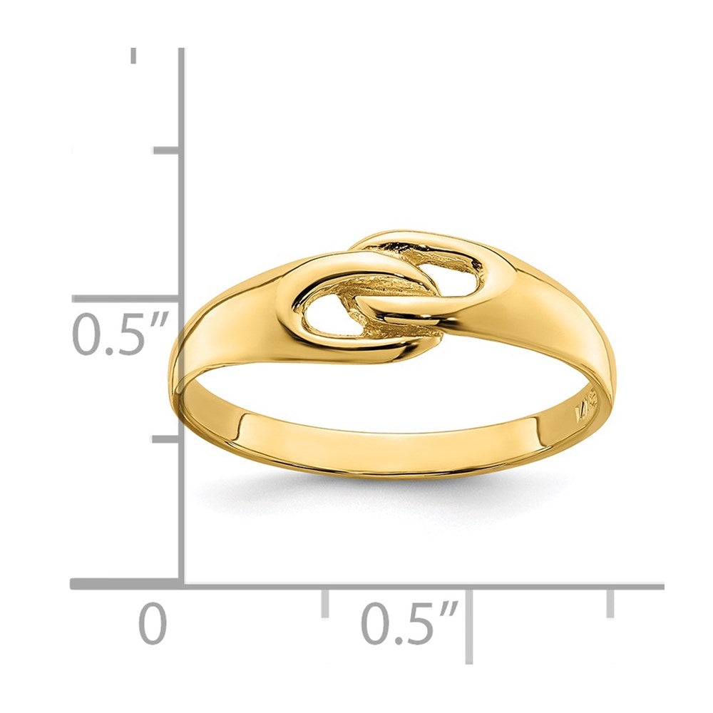 14K Yellow Gold Free Form Knot Ring