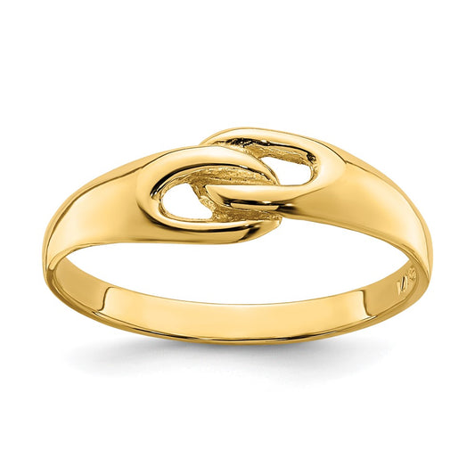 14K Yellow Gold Free Form Knot Ring