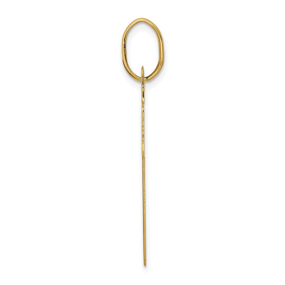 14k Yellow Gold Polished Cross Charm