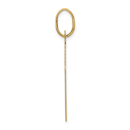 14k Yellow Gold Polished Cross Charm