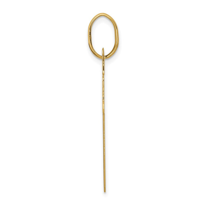 14k Yellow Gold Polished Cross Charm