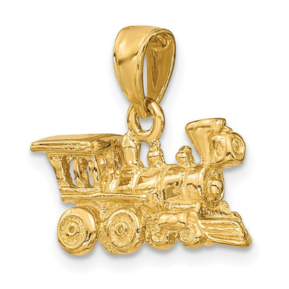 14k Yellow Gold 3-D Locomotive Charm