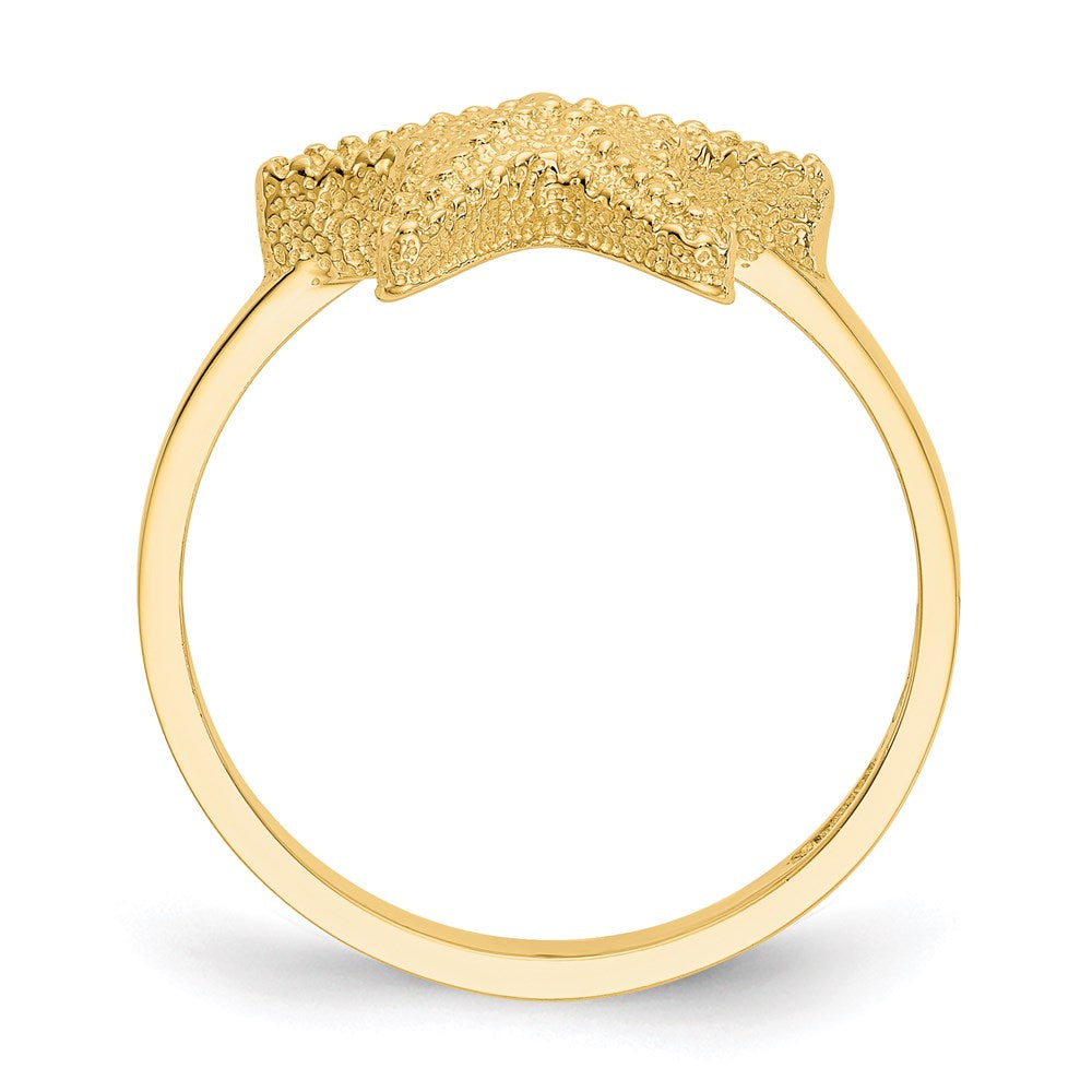 14K Yellow Gold Polished Starfish Ring