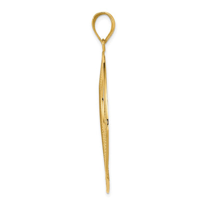 14k Yellow Gold Circle Pendant