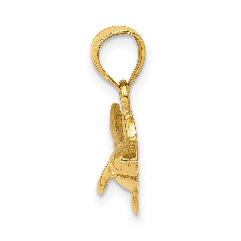 14k Yellow Gold Shark Pendant