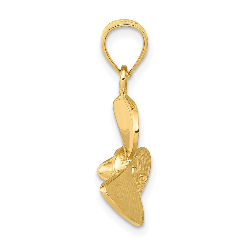14k Yellow Gold Propeller Pendant