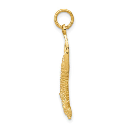 14k Yellow Gold Bald Eagle Charm