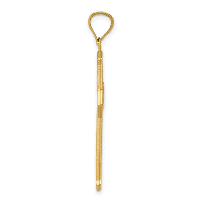 14k Yellow Gold Passion Cross Pendant