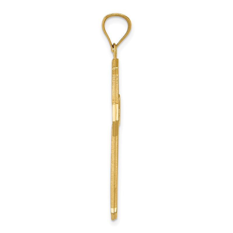 14k Yellow Gold Passion Cross Pendant