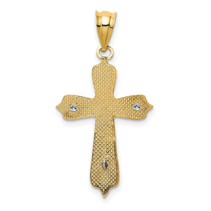 14k Two-tone Gold Crucifix Pendant
