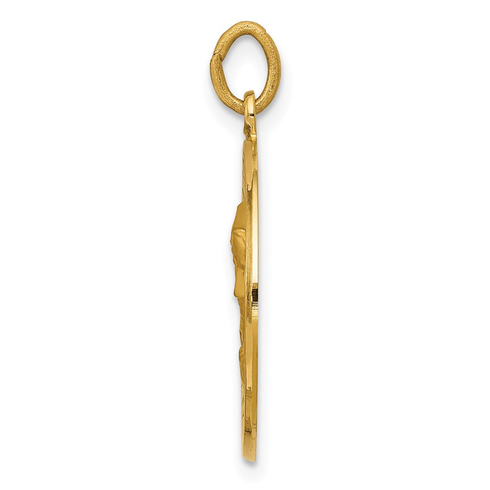 14k Yellow Gold Our Lady of Sorrows Medal Pendant