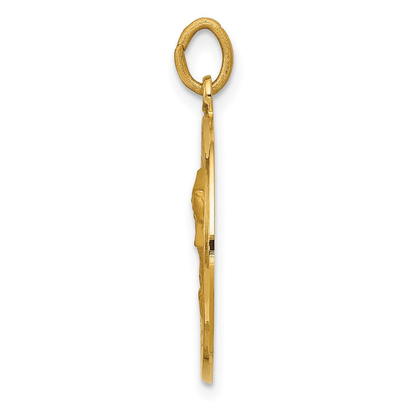 14k Yellow Gold Our Lady of Sorrows Medal Pendant
