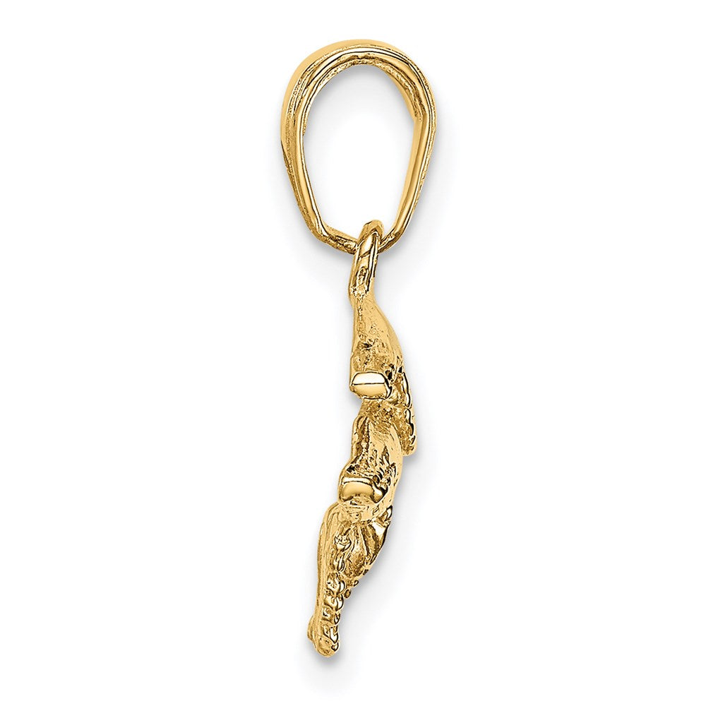 14k Yellow Gold Mother and Baby Humpback Whale Pendant