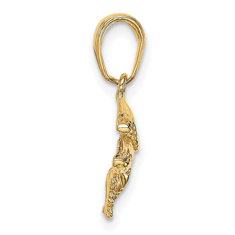14k Yellow Gold Mother and Baby Humpback Whale Pendant