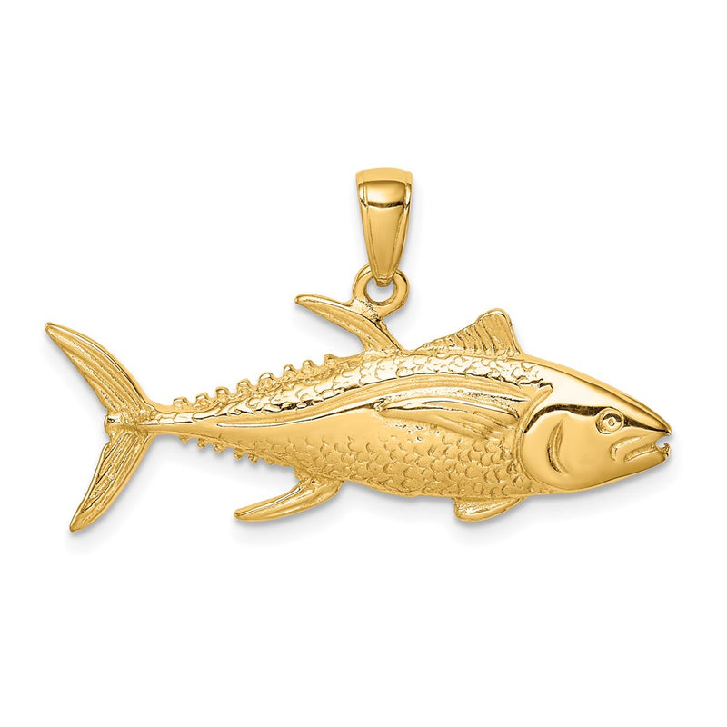 14k Yellow Gold Yellowfin Tuna Fish Pendant