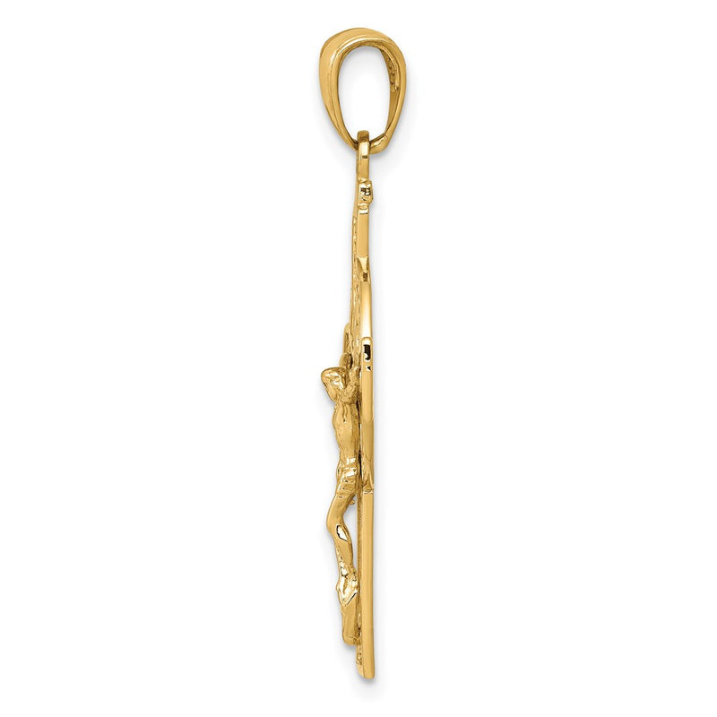 14k Yellow Gold Polished Celtic Crucifix Pendant