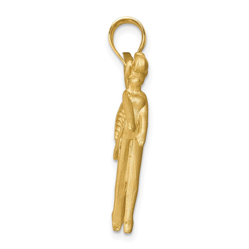 14k Yellow & Rhodium Gold and White Rhodium D/C Fairy Pendant