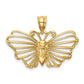 14k Yellow Gold Polished Butterfly Pendant