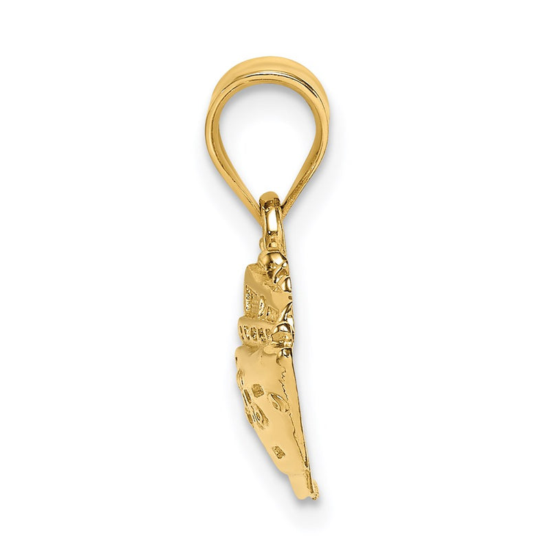 14k Yellow Gold Polished Cruise Ship Pendant