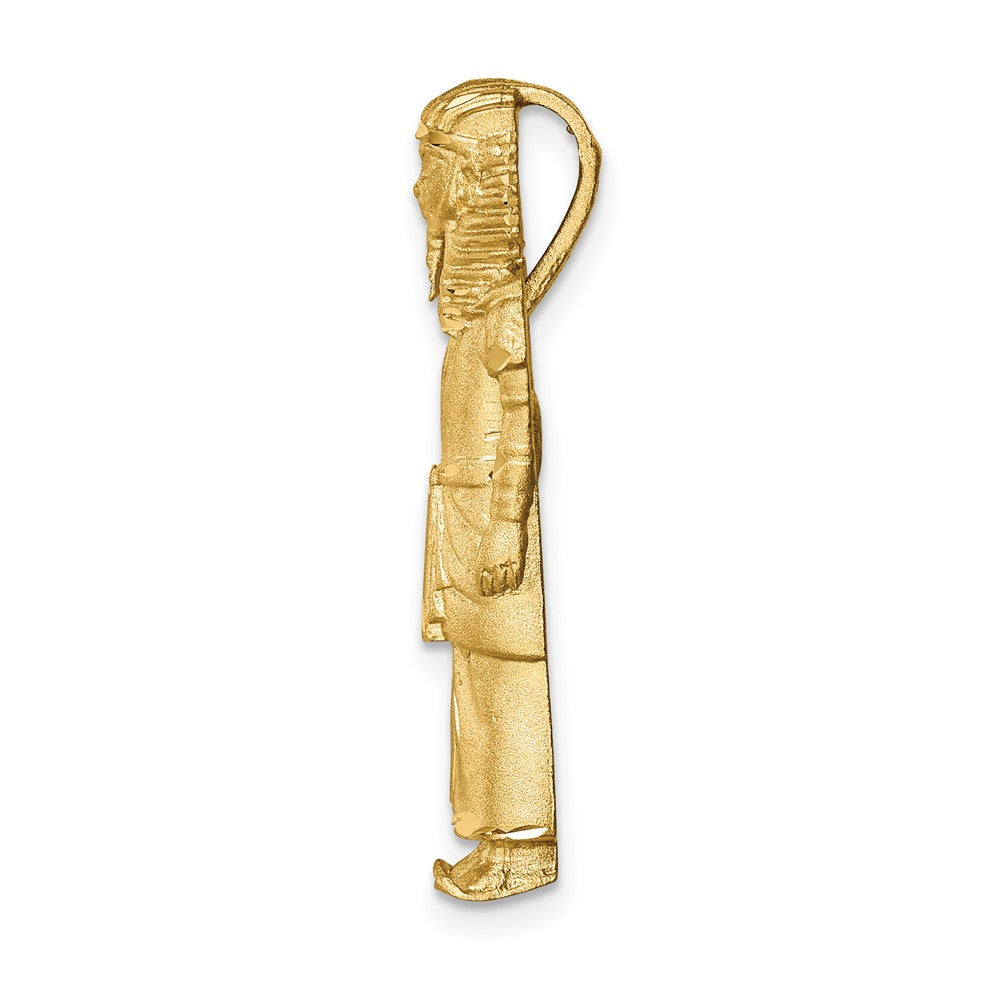 14k Yellow Gold Brushed & D/C Pharaoh Slide
