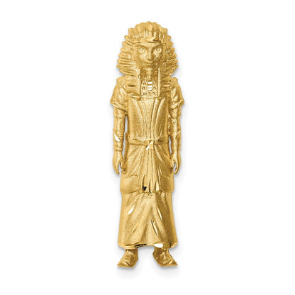14k Yellow Gold Brushed & D/C Pharaoh Slide