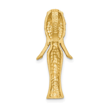 14k Yellow Gold Brushed & D/C Egyptian Princess Slide