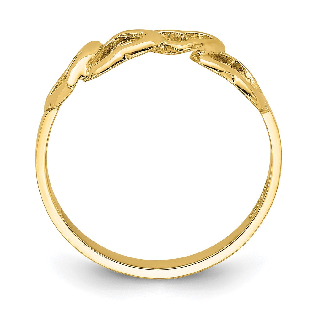 14K Yellow Gold Polished Heart Ring