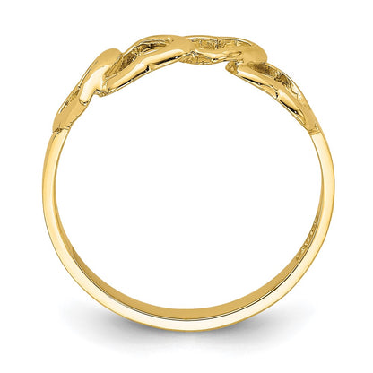 14K Yellow Gold Polished Heart Ring