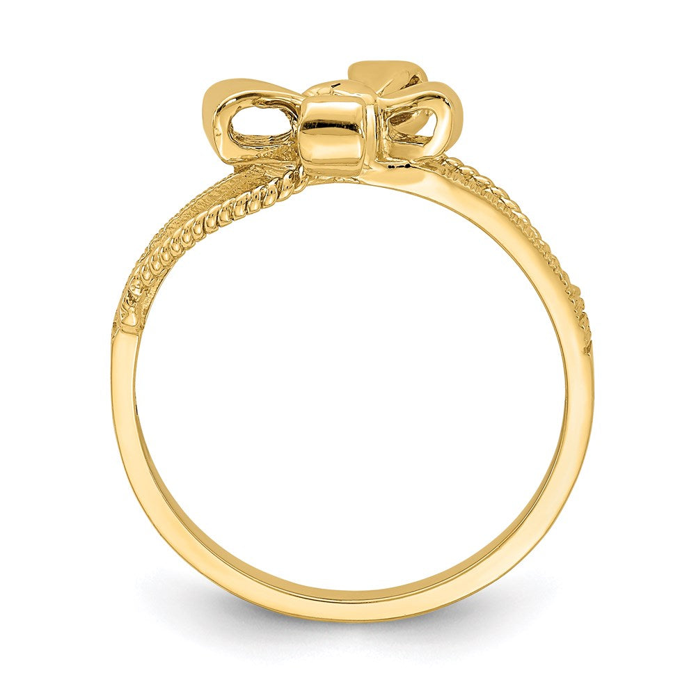 14K Yellow Gold Polished Bow Ring