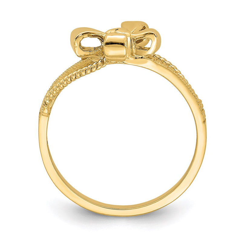 14K Yellow Gold Polished Bow Ring