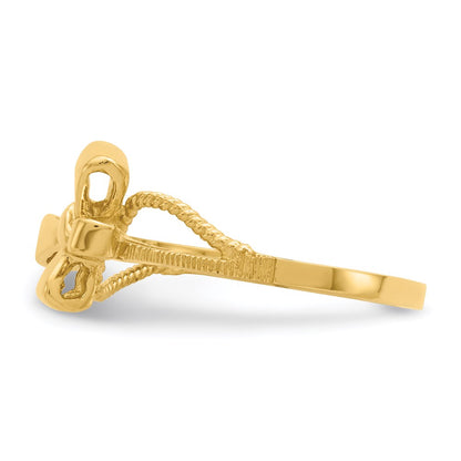 14K Yellow Gold Polished Bow Ring