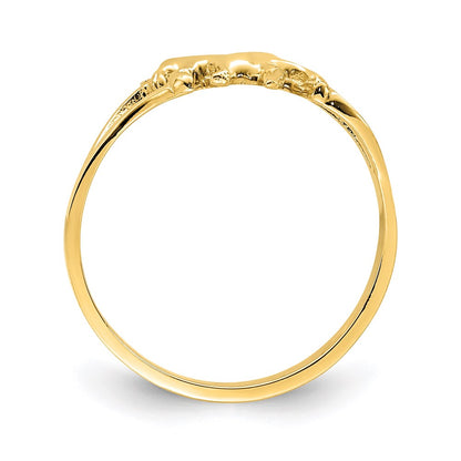 14K Yellow Gold Polished Unicorn Ring