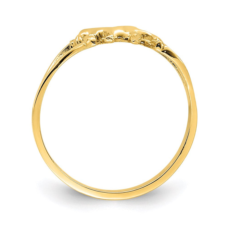 14K Yellow Gold Polished Unicorn Ring