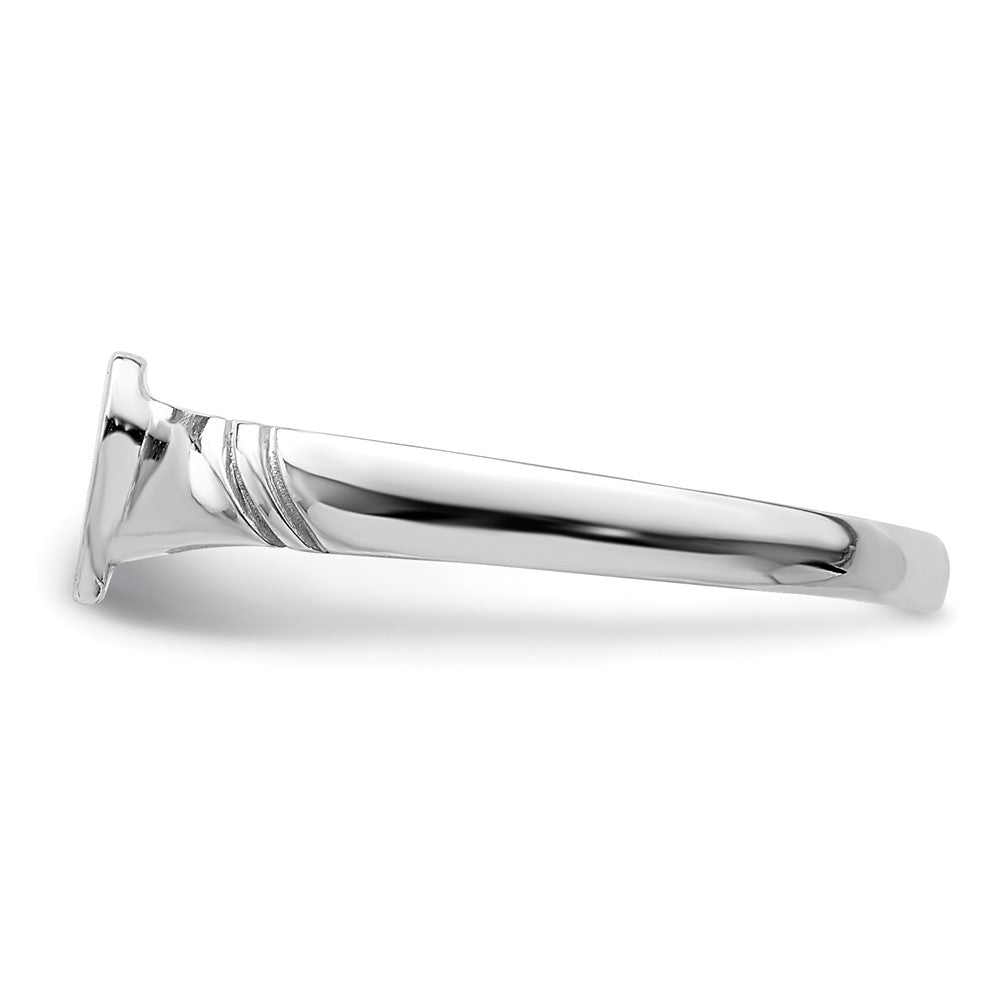 14K White Gold Polished Heart Children's Ring