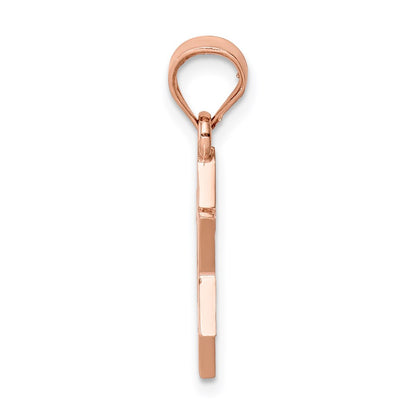 14k Rose Gold Rose Polished Star of David Pendant