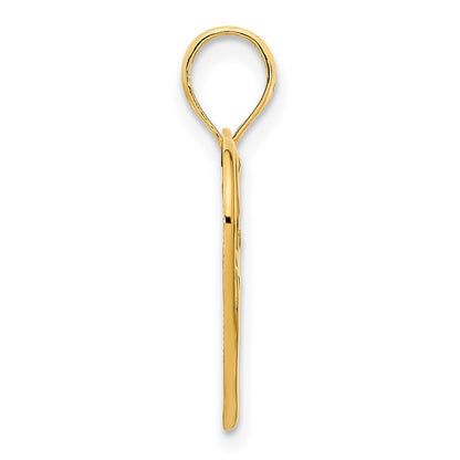 14k Yellow Gold Heart in Heart Pendant