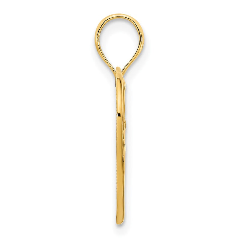 14k Yellow Gold Heart in Heart Pendant