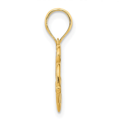 14k Yellow Gold Fancy Claddagh Pendant