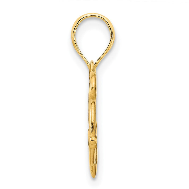 14k Yellow Gold Fancy Claddagh Pendant