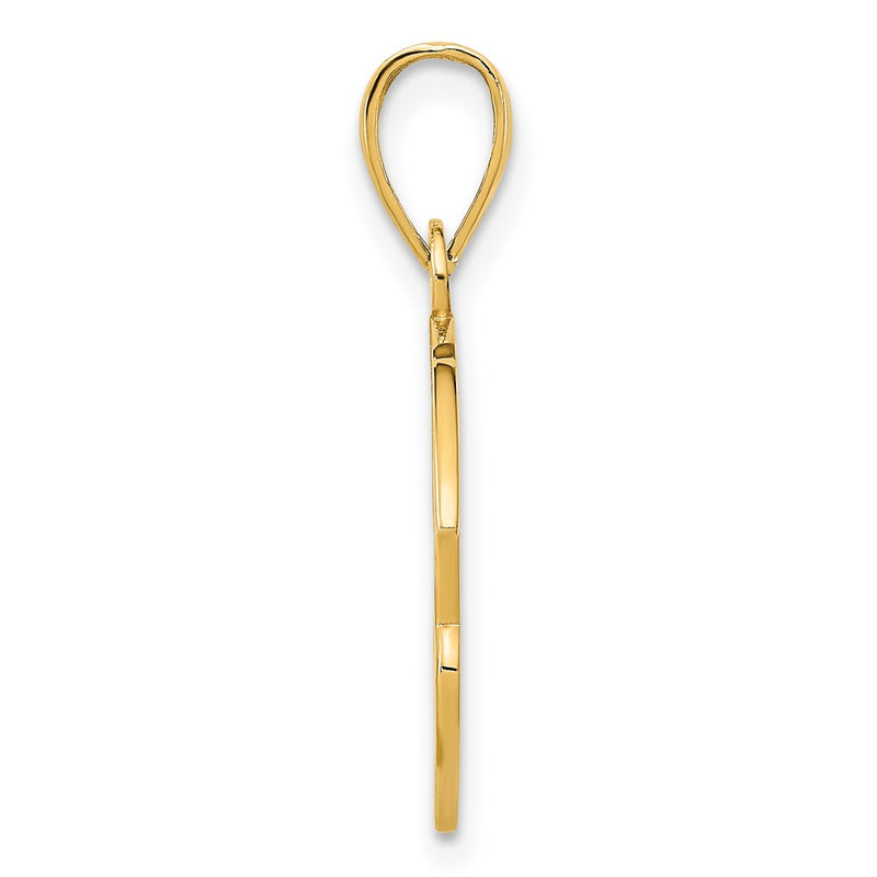 14k Yellow Gold Teamo Heart Pendant