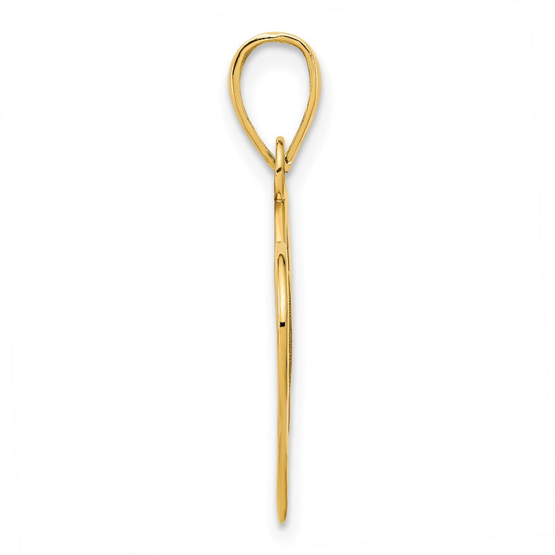 14k Yellow Gold  #15 Heart Pendant