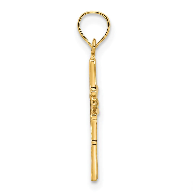 14k Yellow Goldy Fancy Cross Pendant