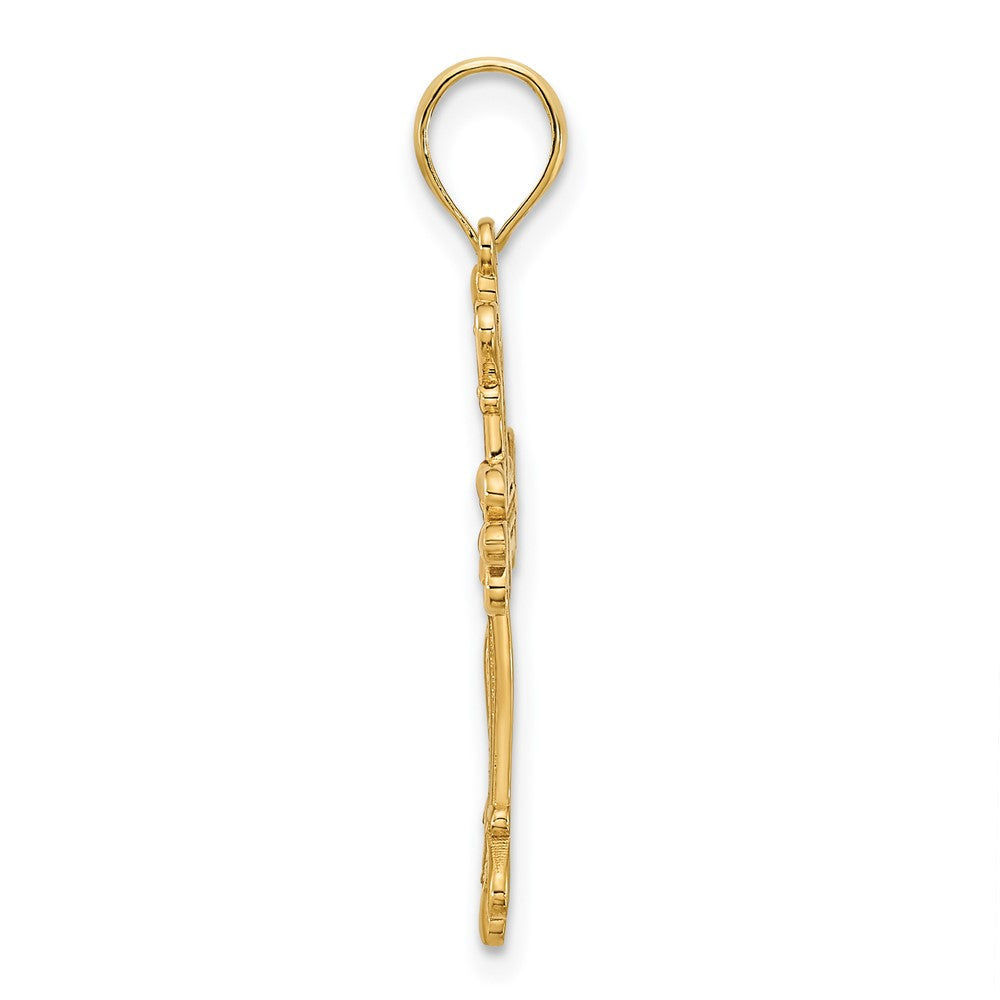 14k Yellow Gold Fancy Cross Pendant